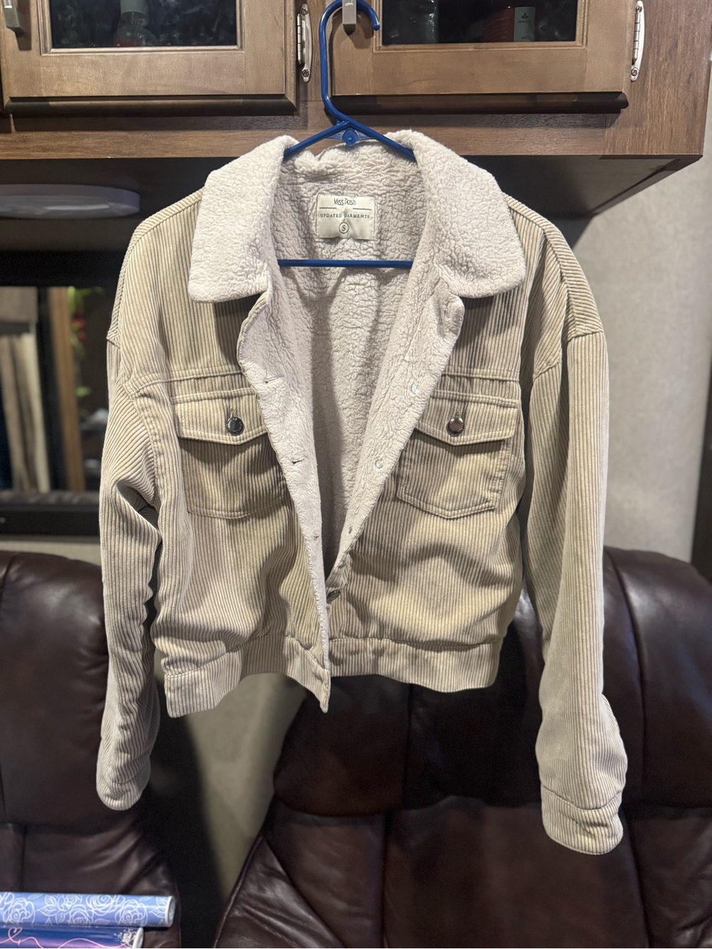Madewell Cream Corduroy Sherpa-Trim Jacket